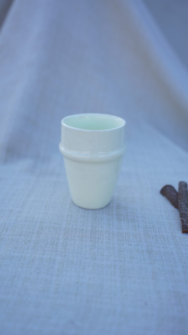 Handmade Ceramic Lightcream Cups Minimalist and Elegant - Image 5