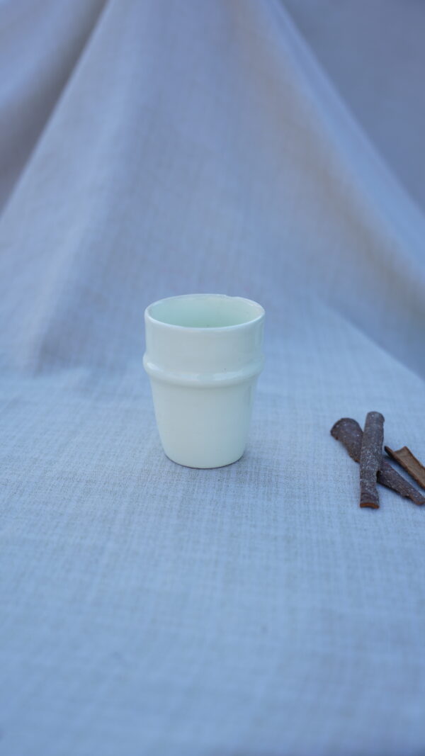 Handmade Ceramic Lightcream Cups Minimalist and Elegant - Image 4