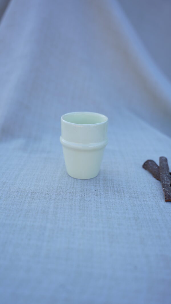 Handmade Ceramic Lightcream Cups Minimalist and Elegant - Image 3