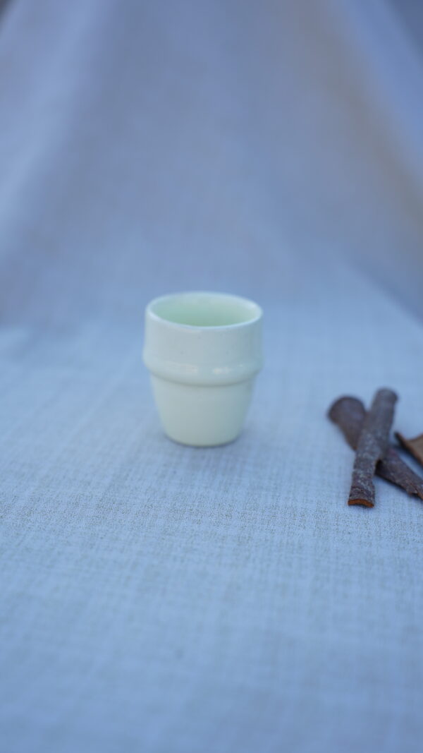 Handmade Ceramic Lightcream Cups Minimalist and Elegant - Image 2