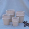 Handmade Ceramic Rose Cups Minimalist and Elegant