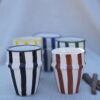 Handmade Ceramic Striped Cups: Pop of Color for Every Sip