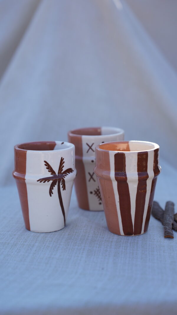 Handmade Ceramic Marrakech Drawing Cups