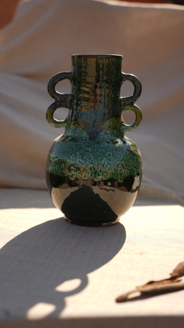 Handmade Ocean Waves Ceramic two Vase