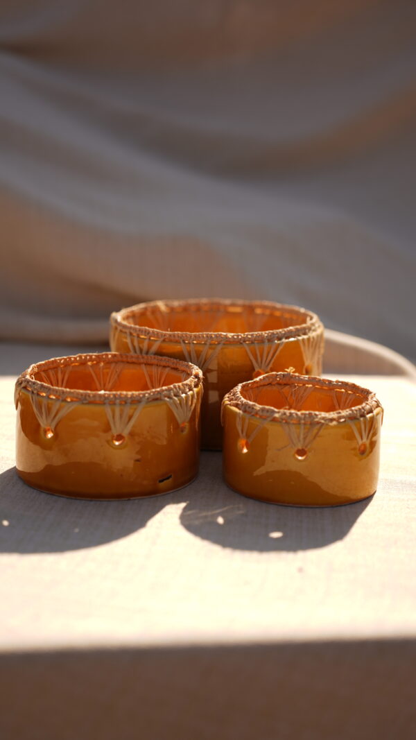 Handmade Marrakech Bowls Brown Terracotta Ceramic Decorative. - Image 2