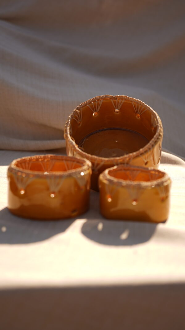 Handmade Marrakech Bowls Brown Terracotta Ceramic Decorative.