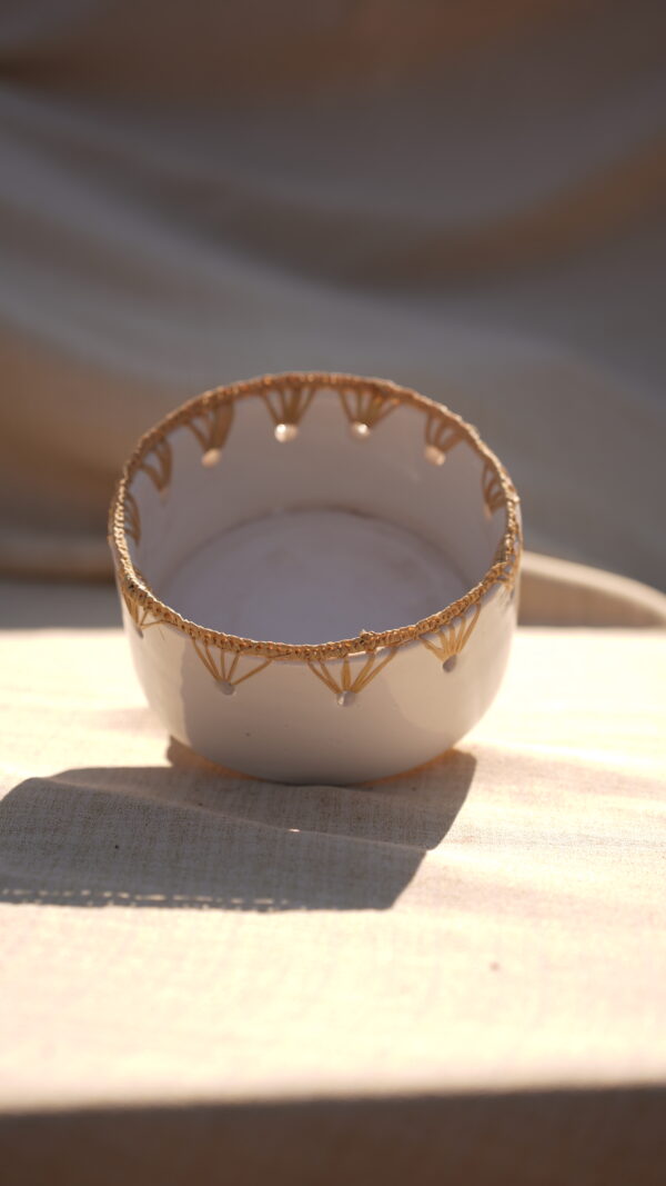 Handmade Marrakech Bowls White Ceramic Decorative. - Image 2