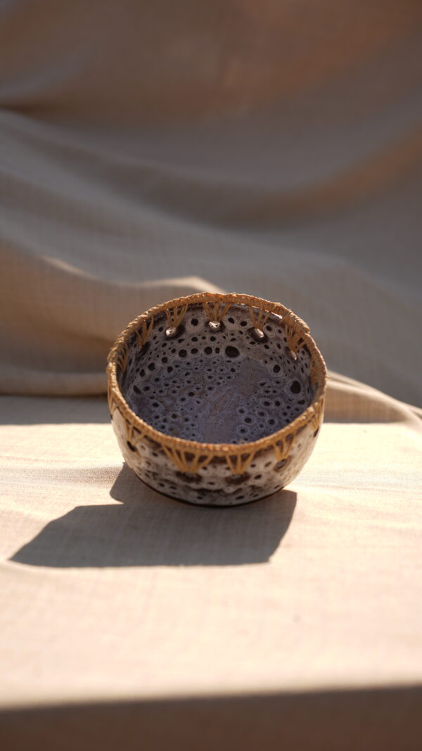 Handmade Marrakech Bowls Gray-White Ceramic Decorative. - Image 3