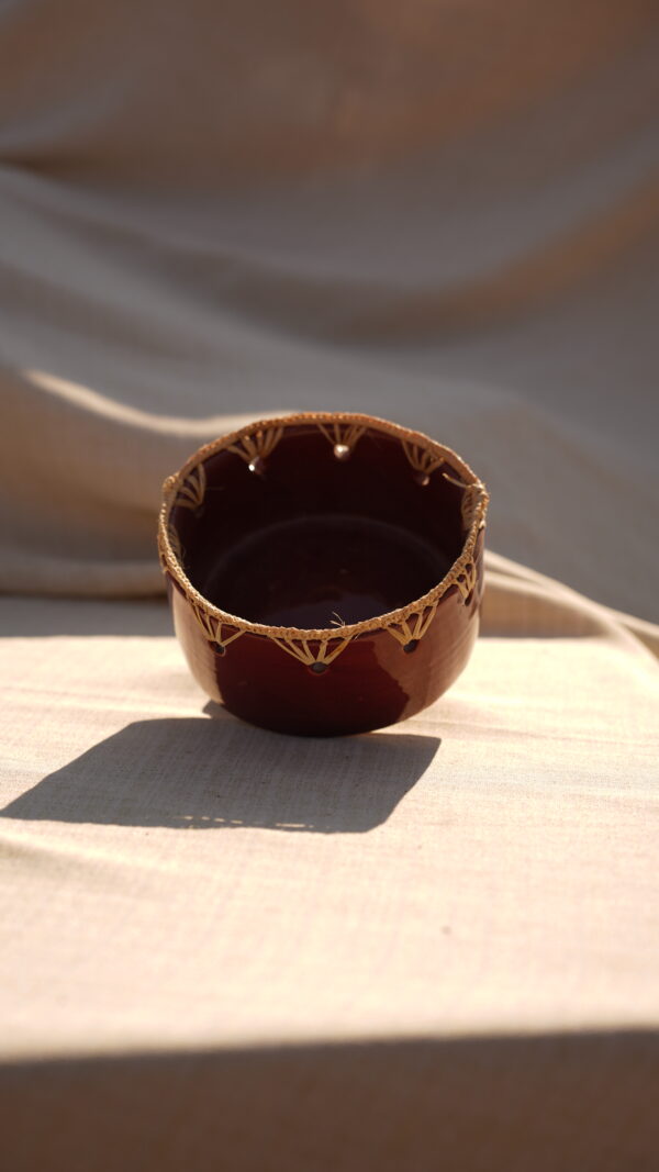 Handmade Marrakech Bowls Red Burgundy Ceramic Decorative. - Image 2